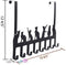 Wintek Over the Door Hook Hanger, Heavy Duty Organizer Rack for Towel, Hat,Hoodies,Coat , Cloth,Bag - 8 Hooks (Black)