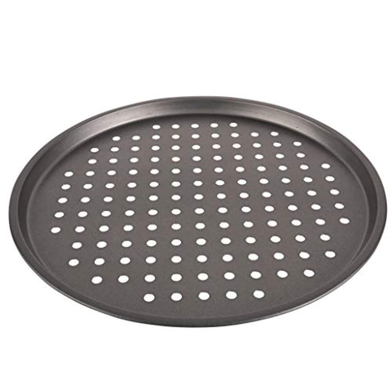 Olivia & Aiden 13” Vented Pizza Pan (3-Pack) Round, Perforated Air Baking | Heavy-Duty Aluminum Bakeware | Reusable, Non-Stick | Creates Classic Crispy Crust