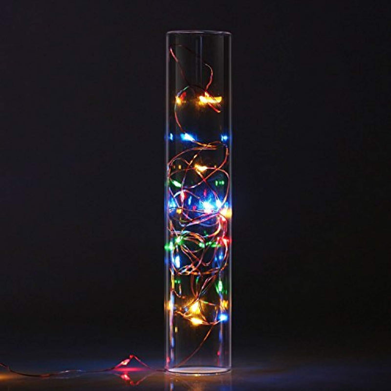 YIHONG 4 Set Fairy Lights Battery Operated String Lights Waterproof 8 Modes 50 LED Fairy String Lights 16.4FT Firefly Lights Remote Control for Halloween Thanksgiving Christmas Decor (Multicolor)