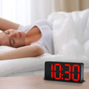 DreamSky Compact Digital Alarm Clock with USB Port for Charging, Adjustable Brightness Dimmer, Bold Digit Display, 12/24Hr, Snooze, Adjustable Alarm Volume, Small Desk Bedroom Bedside Clocks.