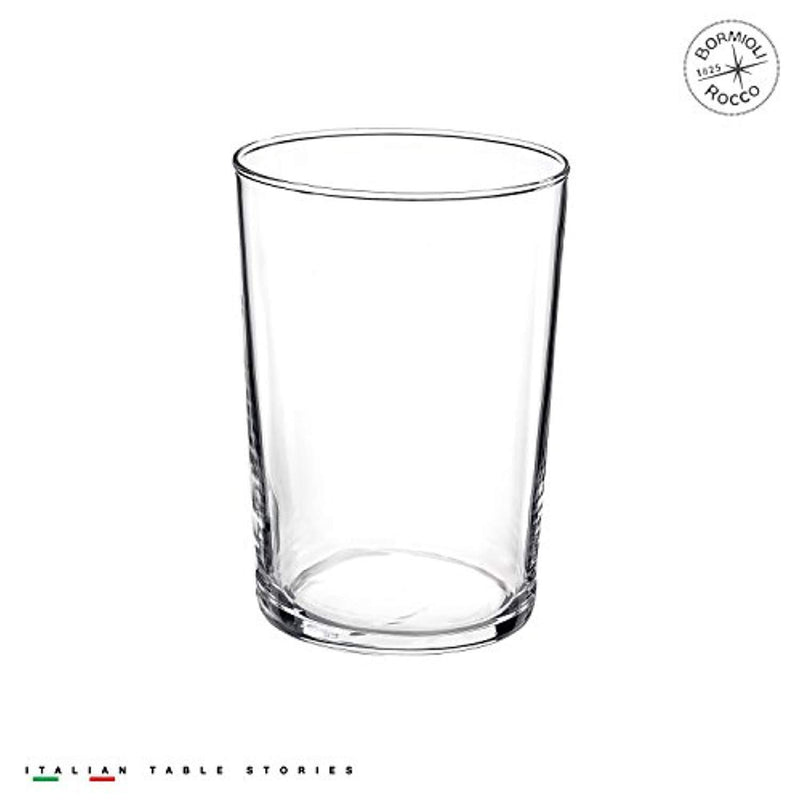 Bormioli Rocco Bodega Collection Glassware – Set Of 12 Maxi 17 Ounce Drinking Glasses For Water, Beverages & Cocktails – 17oz Clear Tempered Glass Tumblers