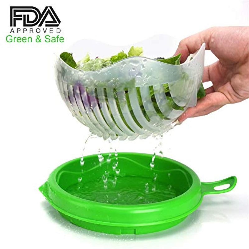 Salad Cutter Bowl Upgraded 60 Second Salad Maker by WEBSUN, Easy Fruit Vegetable Cutter Bowl Fast Fresh Salad Slicer Salad Chopper