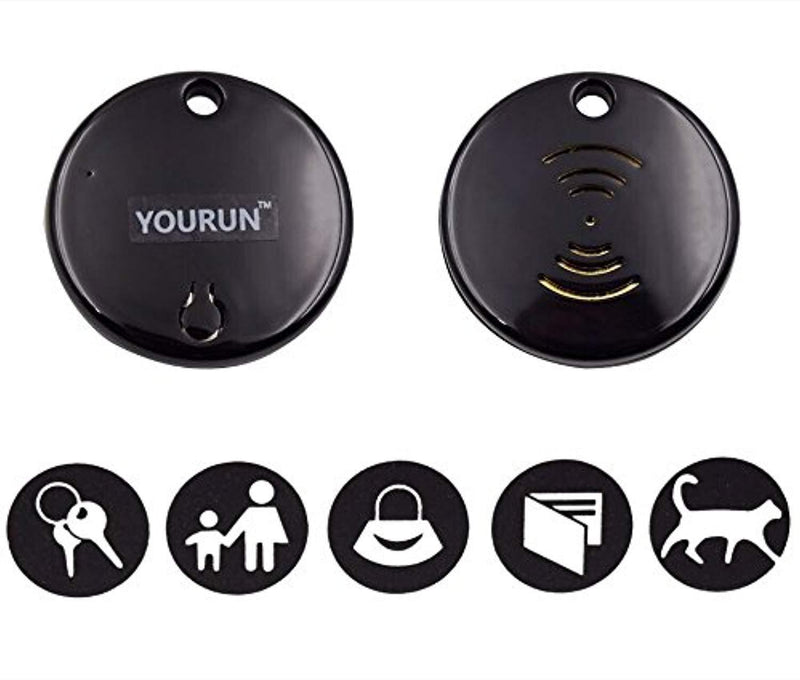 YOURUN Mini Smart Bluetooth Anti-Lost Alarm Device For Key/Cell/Kids/Pets/Car,Compatible With IOS And Android System,Black