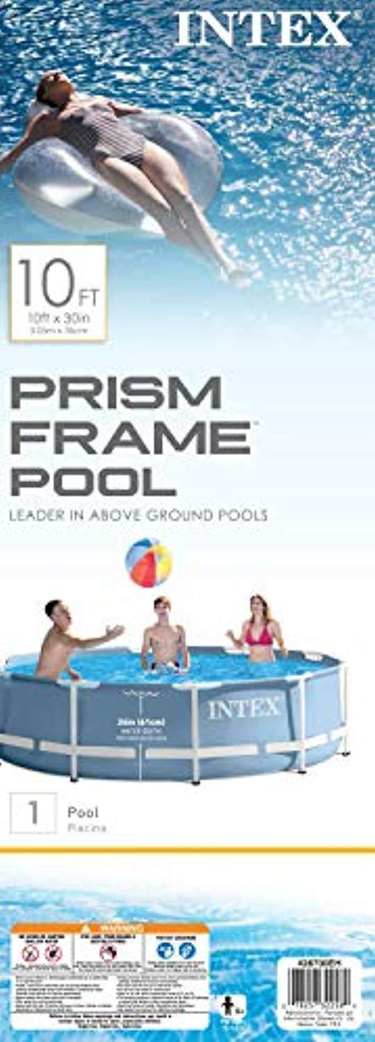 Intex 10' x 30" Prism Frame Above Ground Family Swimming Pool