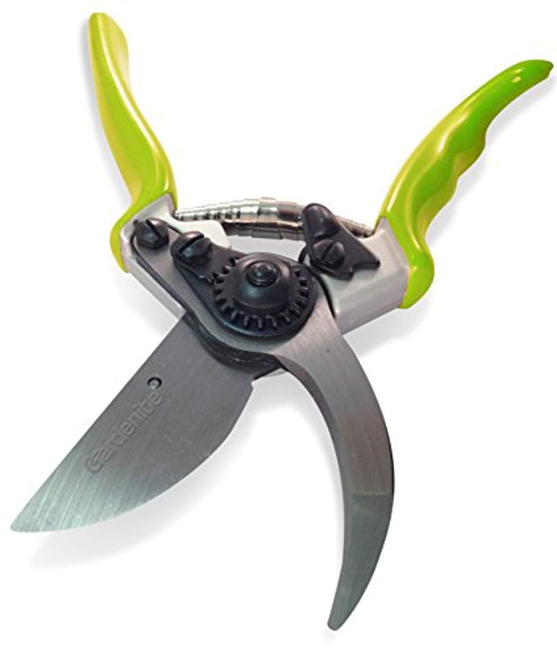 Gardenite Heavy Duty Bypass Pruning Shears Forged Aluminum Hand Pruner with Japanese Cutting Blade