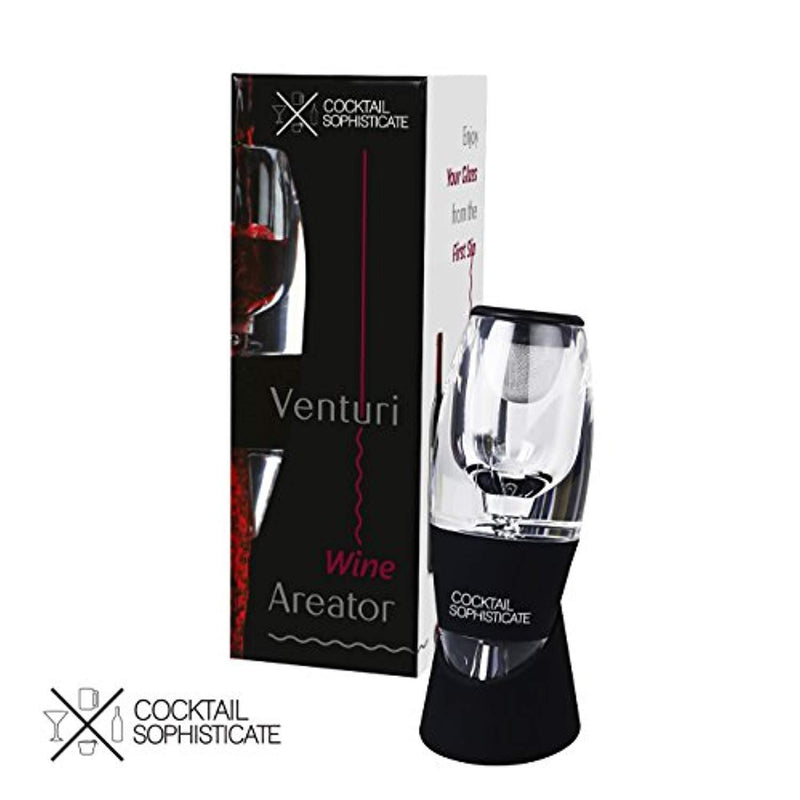 Premium Red Wine Aerator Decanter by Cocktail Sophisticate: Acrylic DispensPremium Red Wine Aerator Decanter by Cocktail Sophisticate: Acrylic Dispenser Pourer 3 Stage Quick Decanting System with Stand | Gift Box Set for Wine Loverser Pourer 3 Stage Quick