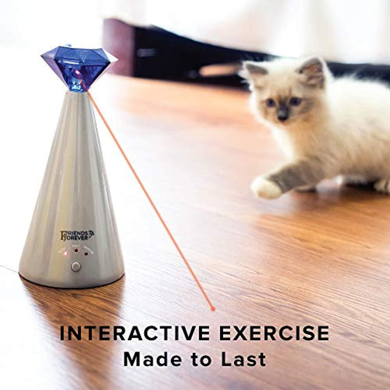 Friends Forever Interactive Cat Laser Toy - Pet Laser Pointer for Cats Automatic Rotating Catch Training, Adjustable 3 Speed Mode