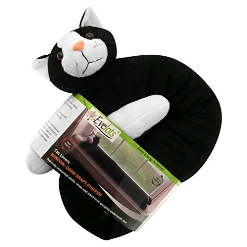 Evelots CAT Door Window Draft Stopper-38 Inches-No Noise, Bug, Insect-Keep Heat In