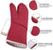 KeShi Kitchen Oven Mitts Set, Oven Mitts and Pot Holders, Heat Resistant with Quilted Cotton Lining, Non-Slip Surface 4 Pieces for Cooking, Baking, Grilling, Barbecue (Gray)