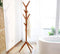 Neasyth Solid Wood Coat Rack Simple Entryway Standing Hall Tree Tetrapod Base for Hat Jacket Coat Hanger Rack in Living Room Bedroom (Teak Color)