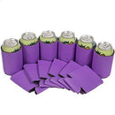 QualityPerfection 100 Black Party Drink Blank Can Coolers(12,25,50,100,200 Bulk Pack) Blank Beer,Soda Coolies Sleeves | Soft,Insulated Coolers | 30 Colors | Perfect For DIY Projects,Holidays,Events
