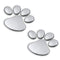 3D Sticker, Chrome Dog Footprints Pet Animal Paw Truck Car Emblem Decal Decoration