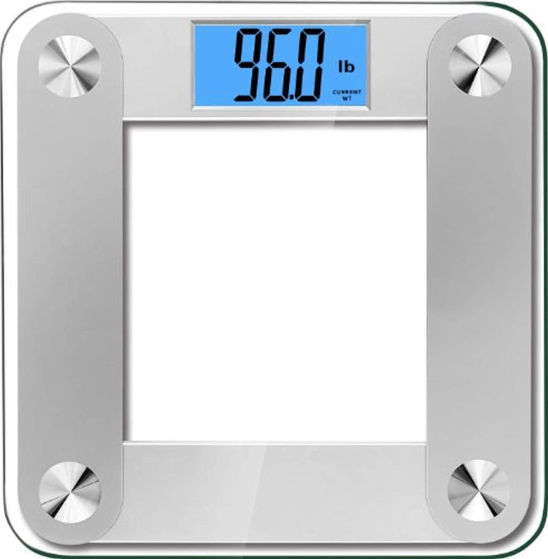 BalanceFrom High Accuracy Premium Digital Bathroom Scale with 3.6" Extra Large Dual Color Backlight Display and"Smart Step-On" Technology [NEWEST VERSION] (Silver/Partial)