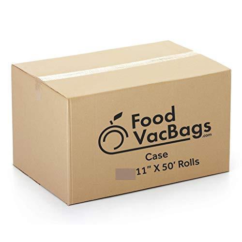 4 Jumbo 11" x 50' Commercial Vacuum Sealer Saver Bags Sous Vide Food Storage by VacSealBags