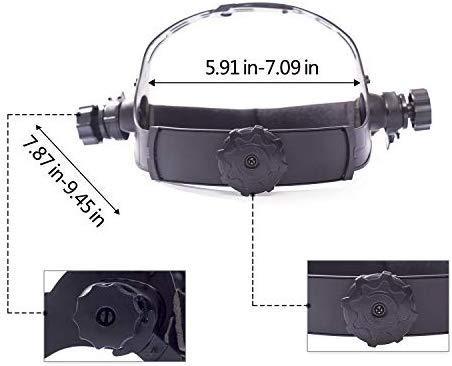 Large Viewing Screen 3.9"X2.4" True Color Solar Power Auto Darkening Welding Helmet, 4 Arc Sensor Wide Shade 4/5-9/9-13 for TIG MIG Arc Weld Grinding Welder Mask Robot Design