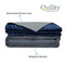 Quility Premium Adult Weighted Blanket & Removable Cover | 20 lbs | 60"x80" | for Individual Between 170-230 lbs | Full Size Bed | Premium Glass Beads | Cotton/Minky | Grey/Navy Blue