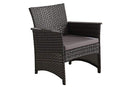 Modern Outdoor Garden, Patio 4 Piece Seat - Gray, Espresso Wicker Sofa Furniture Set (Grey)