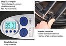 P.I. Auto Store Premium Air Compressor Tire Inflator for Automobiles and Bikes. Portable 12V DC Electric Car Tire Pump, Auto Shut Off, Digital Pressure Gauge, LED Light. New Improved Version