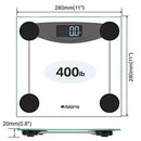 Malama Precision Digital Body Weight Bathroom Scale with Step-On Technology, LCD Backlit Display, 400 lbs Capacity and Accurate Weight Measurements, Silver