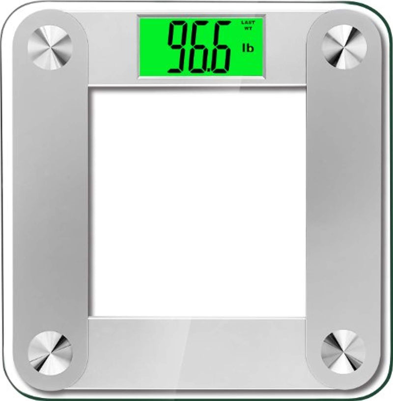 BalanceFrom High Accuracy Premium Digital Bathroom Scale with 3.6" Extra Large Dual Color Backlight Display and"Smart Step-On" Technology [NEWEST VERSION] (Silver/Partial)