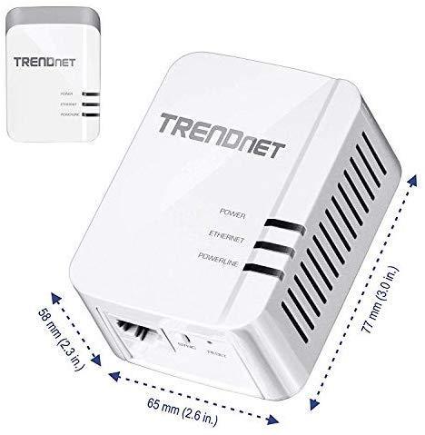 TRENDnet Powerline 1300 AV2 Adapter, IEEE 1905.1 & IEEE 1901, Gigabit Port, Range Up to 300m (984 ft.), TPL-422E