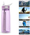 Water Bottle with Filter BOTTLED JOY 25oz BPA Free with Replaceable 2-Stage Water Filter Straw Hollow Fiber Membrane Reusable for Hiking Camping Backpacking Hunting Fishing Emergency Survival