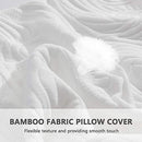 DOWNCOOL Memory Fiber Filling Body Pillow- Removable Zippered Bamboo Outer Pillow Cover- Breathable Hypoallergenic Bed Pillow for Long Side Sleeper- 20 x 54 inch