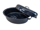 Granite Ware F0559-2 Large Covered Oval Roasting Pan, 18”, Blue