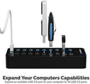 Sabrent 4-Port USB 3.0 Hub with Individual LED Power Switches (HB-UM43)