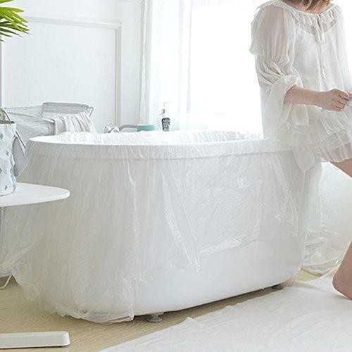 8 Pack Ultra Large Disposable Plastic Bathtub Bag Cover Liner for Salon, Household and Hotel Bath Tubs - 86 x 47 inches