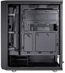 Fractal Design Meshify C - Compact Computer Case - High Performance Airflow/Cooling - 2X Fans Included - PSU Shroud - Modular Interior - Water-Cooling Ready - USB3.0 - Tempered Glass Light - Blackout