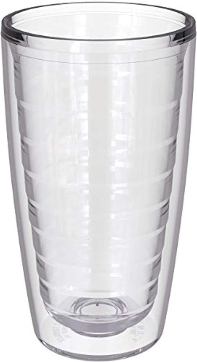 4-pack Insulated 16 Ounce Tumblers - Clear - Sweat Resistant - BPA-Free - Made in USA