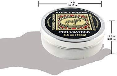 Bickmore Saddle Soap Plus - Leather Cleaner & Conditioner with Lanolin - Restorer, Moisturizer, and Protector