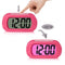 ZHPUAT Colorful Light Digital Alarm Clock with Snooze, Simple Setting, Progressive Alarm, Battery Operated, Shockproof, The Ideal Gift Clock for Kids & Convenient for Travel (Pink)