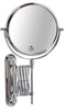 DecoBros 8-Inch Two-Sided Extension Wall Mount Mirror with 7x Magnification, 13.5-Inch Extension, Chrome