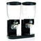 Modern Dry Food Dispenser with Dual Portion Control - Black & Chrome or White & Chrome Available (Dual Dispenser, Black)
