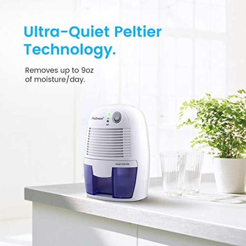 Pro Breeze Electric Mini Dehumidifier, 1200 Cubic Feet (150 sq ft), Compact and Portable for Damp Air, Mold, Moisture in Home, Kitchen, Bedroom, Basement, Caravan, Office, Garage