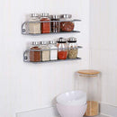 NEX Wall Mount Spice Racks for Kitchen Storage - Set of 4