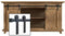 WINSOON 5FT Super Mini Sliding Barn Door Cabinet Hardware Kit for Double Doors TV Stands Small Wardrobe Cabinets, I Shape Hanger (5FT Double Doors Kit)