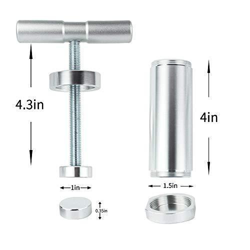 G-Leaf 5.5 inch T Press Pollen Tool Heavy Duty Metal Shape Brass Cylinder Buds
