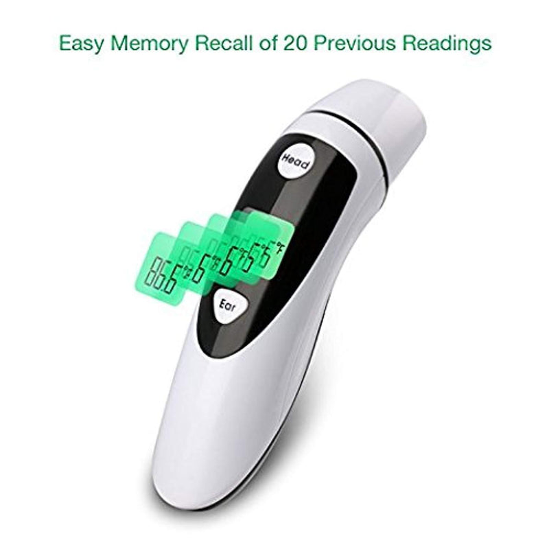 Baby Ear and Forahead Themometer,Firhealth Medical Infrared Digital Dual Mode Thermometer For Baby Infant Toddler and Adults-Temperature and Fever Health Alert Clinical Data-FDA and CE Approved