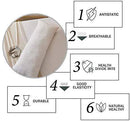 DOWNCOOL Memory Fiber Filling Body Pillow- Removable Zippered Bamboo Outer Pillow Cover- Breathable Hypoallergenic Bed Pillow for Long Side Sleeper- 20 x 54 inch