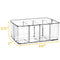 Clear Supplies Utensil Caddy Organizer - 5 compartment acrylic plastic storage container! Perfect holder for any Kitchen office or play room can fit markers pens pencils makeup and other accessories!