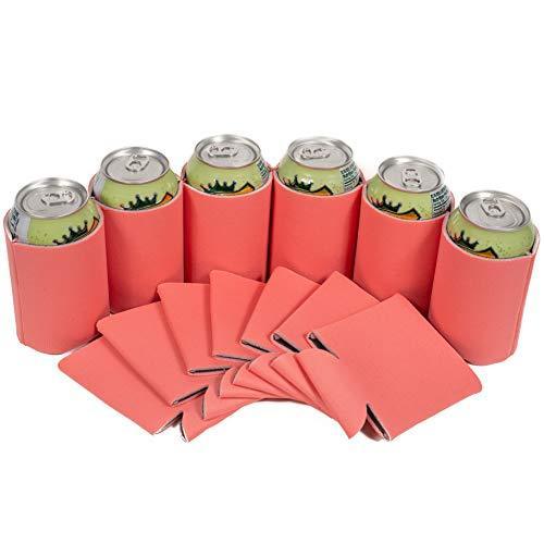 QualityPerfection 100 Black Party Drink Blank Can Coolers(12,25,50,100,200 Bulk Pack) Blank Beer,Soda Coolies Sleeves | Soft,Insulated Coolers | 30 Colors | Perfect For DIY Projects,Holidays,Events