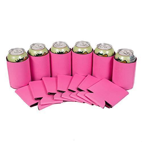 QualityPerfection 100 Black Party Drink Blank Can Coolers(12,25,50,100,200 Bulk Pack) Blank Beer,Soda Coolies Sleeves | Soft,Insulated Coolers | 30 Colors | Perfect For DIY Projects,Holidays,Events
