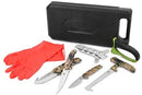 Mossy Oak Hunting Field Dressing Kit - Fixed Blade Full Tang Handle Portable Butcher Game Processor Set