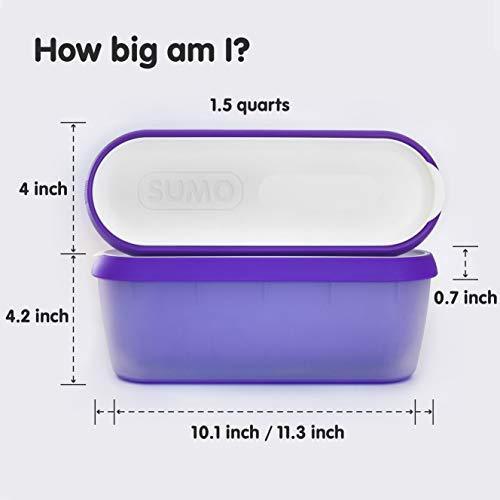 SUMO Ice Cream Containers: Insulated Ice Cream Tub for Homemade Ice-Cream, Gelato or Sorbet - Dishwasher Safe - 1.5 Quart Capacity [Pink, 1-Pack]
