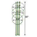 Sunnyglade Plant Support Cages 18 Inches Plant Cages with 3 Adjustable Rings, Pack of 3 (18")