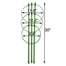 Sunnyglade Plant Support Cages 18 Inches Plant Cages with 3 Adjustable Rings, Pack of 3 (18")