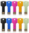 JUANWE USB Flash Drives 5 Pack 16GB USB 2.0 Metal Thumb Drives Jump Drive Memory Stick Key Shape for Students,Office,Company